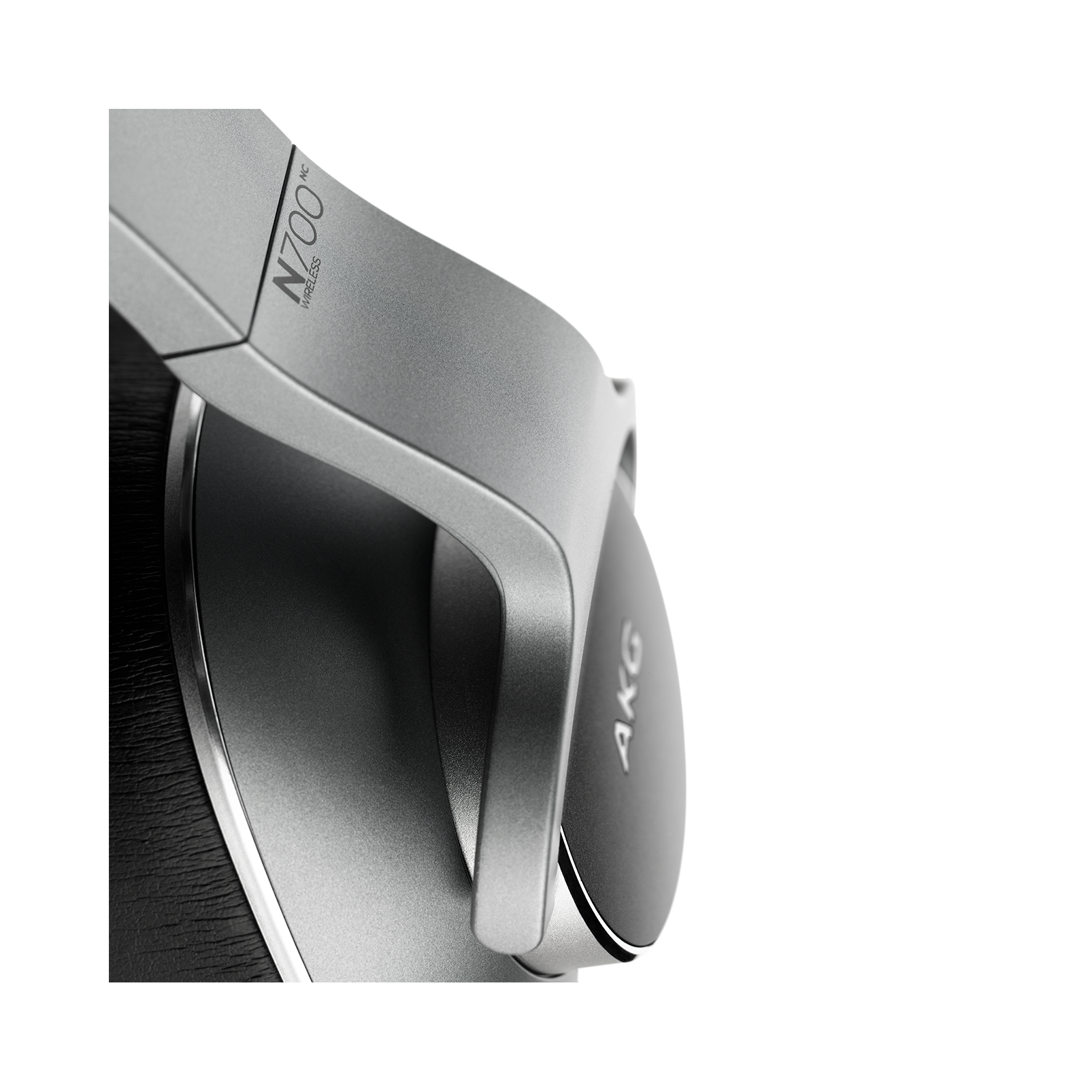 AKG N700NC Wireless - Silver - Wireless, Adaptive Noise Cancelling Headphones - Detailshot 1